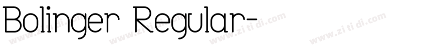 Bolinger Regular字体转换